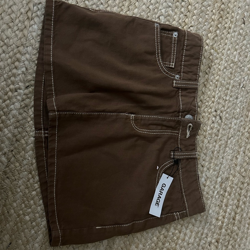 Women’s xs GARAGE brown mini skirt